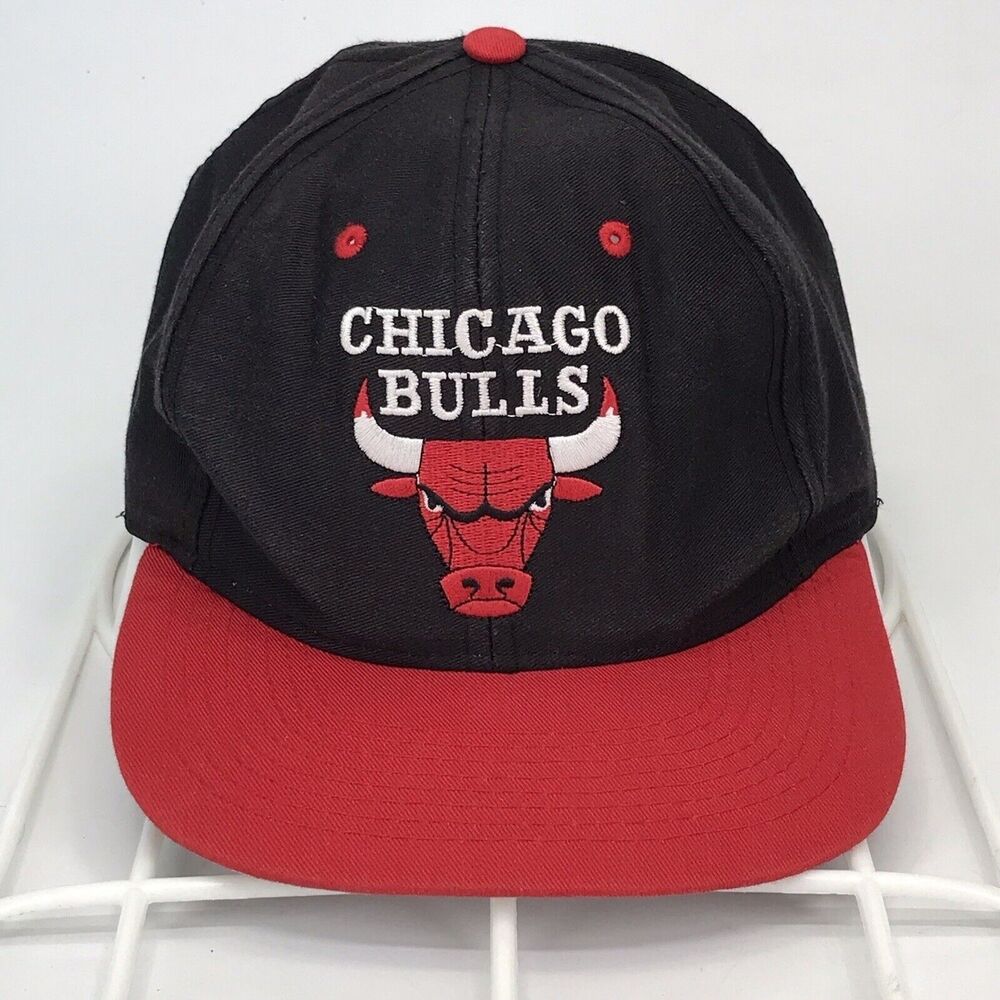 Vintage Logo 7 Chicago Bulls Snapback Hat Plain Embroidered Logo‎
